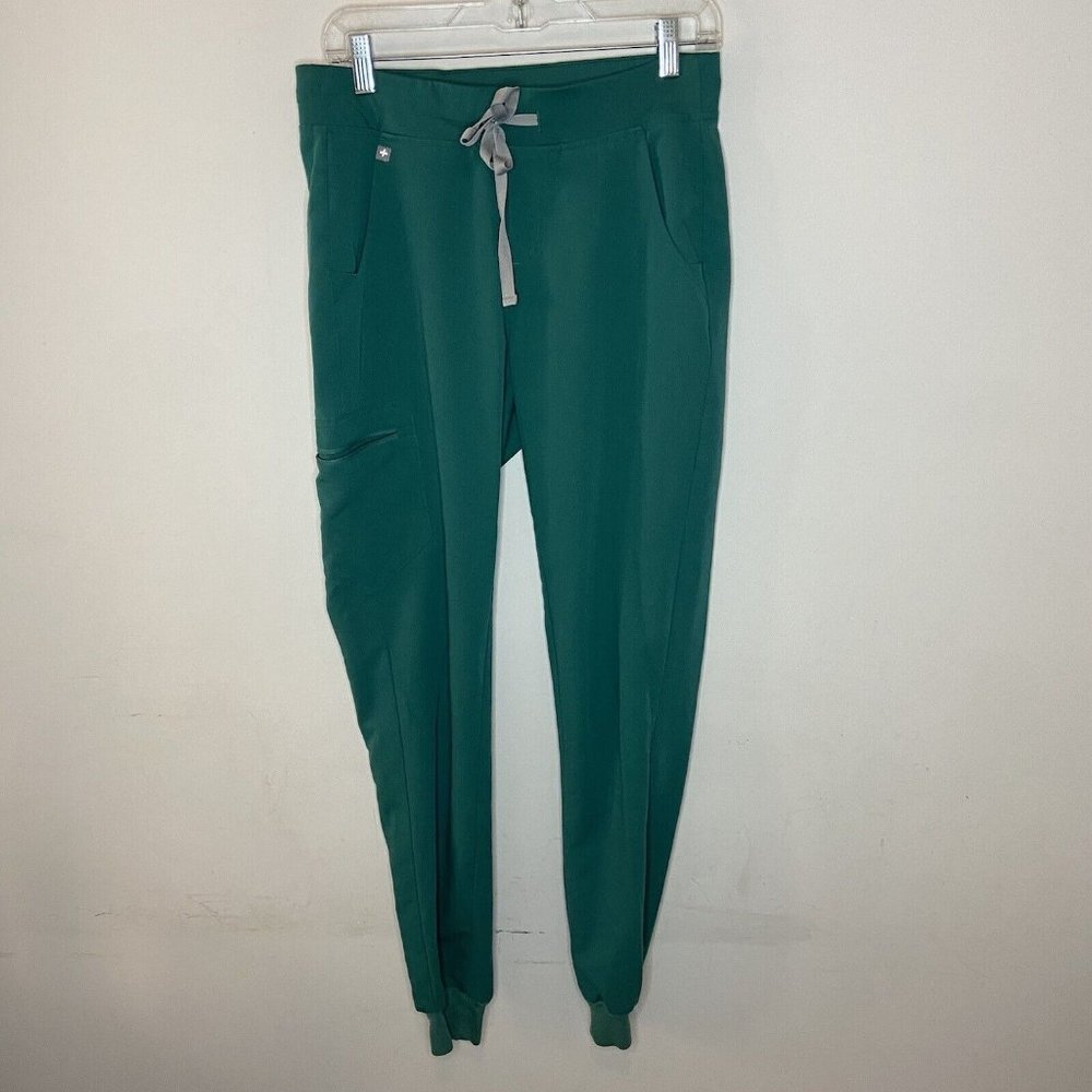 Figs Zamora Jogger Scrub Pants Womens Size S Tall Hunter Green